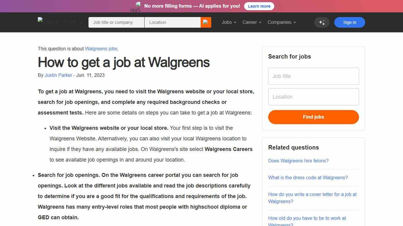 How to get a job at Walgreens - Zippia